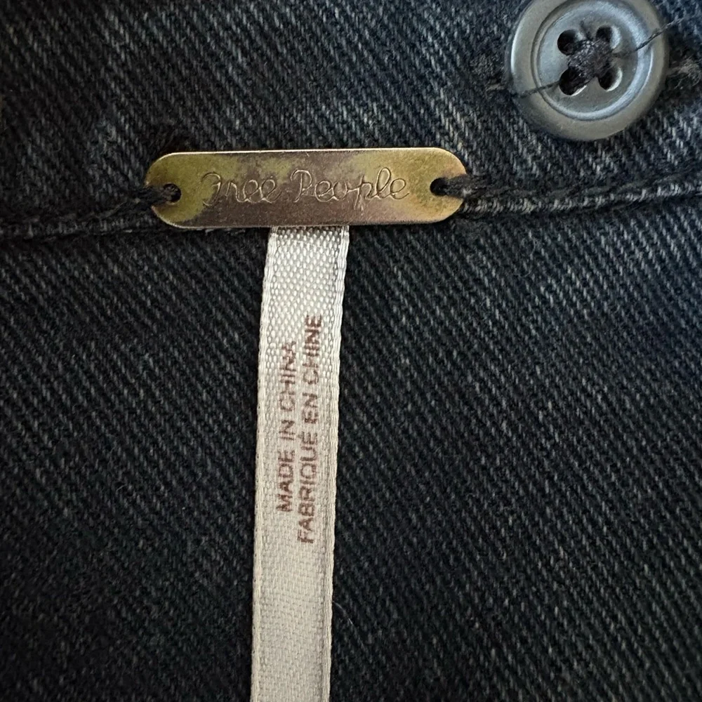 Free People Denim Jacket with Button Detail - Picture 2 of 2